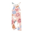 thumbnail image 3 of Odeerbi Teen Girls Summer Jumpsuit Floral Bib Overalls Casual Sleeveless Rompers Long Pants with Pockets 5-14 Years Pink, 3 of 5