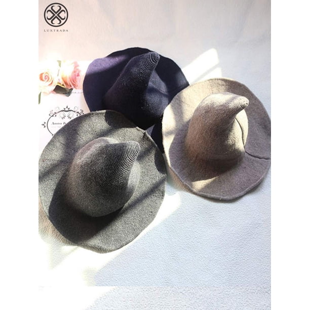 Luxtrada Women Witch Hat Sheep Wool Christmas Halloween  display picture 2