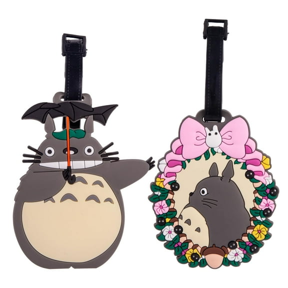 Cute 2PCS Totor0 Luggage Tag Cartoon Travel Boarding Pass Luggage Identification,7 Inch Consignment Tag PVC Small Tag Pendant Gift for Tourist Friends Family