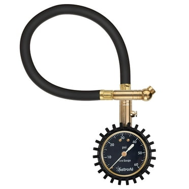 AstroAI Analog Tire Pressure Gauge 60 PSI Built-in relief valve
