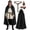 Black, variant on JOANKDMI 4 Piece Fantasy Medieval Blue Velvet Hooded Cloak Costume Set for Men with Triskele Pattern Belt Bracer Pouch for LARP Celtic Viking Cosplay