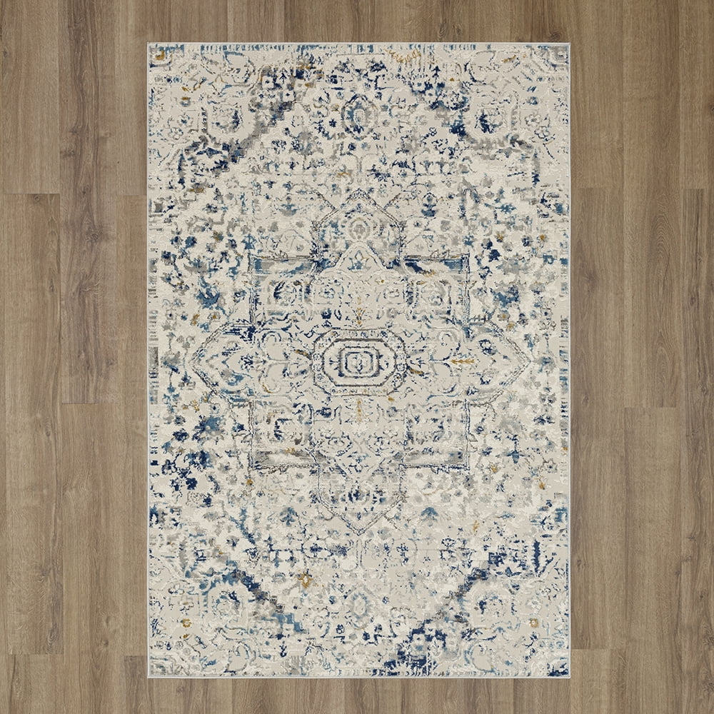 Mohawk Home Icarus Indoor Woven Area Rug, Blue, 6' x 9'