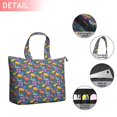 thumbnail image 2 of Colorful Dinosaurs Floral Motifs Pattern Travel Tote Bags for Women Carry On,Large Weekender Bags for Women Travel,Multi Functional Duffle Bag for Work,Shopping,Sports, 2 of 5