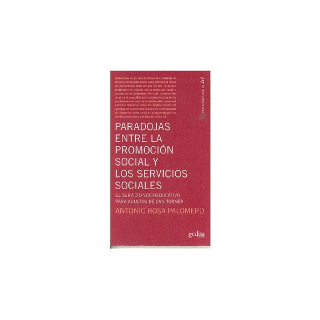 Paradojas entre la promoción social y los servicios sociales Gedisa 9788497842075