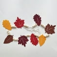 thumbnail image 3 of 7.5FT Fall Felt Pumpkin Maple Leaves and Wood Beads Garland Fall Thanksgiving Mantle Garland Banner Decor Farmhouse Fall Decorations for Fireplace Mantle Walls B, 3 of 4