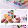 thumbnail image 4 of Boîte de Rangement pour Lentilles de Fruits Mignons, Boîte de Rangement pour Lentilles Colorées, Kit de Voyage 6 Pack (Ensemble de Pinces et Applicateurs Inclus), 4 of 4