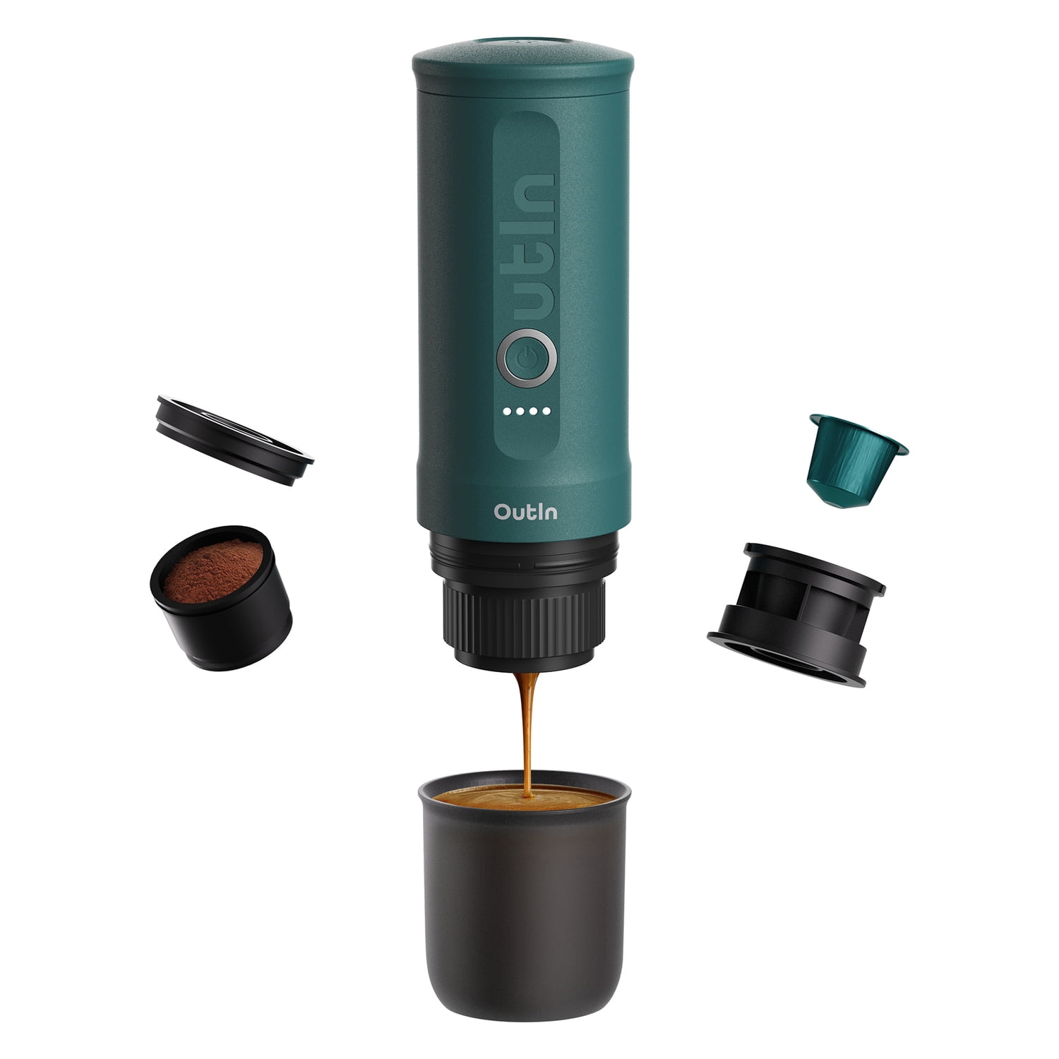 OutIn Nano Portable Electric Espresso Machine, Outin Teal