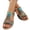 Blue, variant on Pandaie Wedge Sandals for Women Dressy Comfortable Summer Platform Low Wedge Heels Elastic Ankle Strap Jeweled Bohemian Shoes Blue,6.5