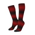 thumbnail image 2 of Easygdp Red Geometric Soccer Socks Sport Knee High Socks Calf Compression Athletic Socks for Men and Women, 2 of 9