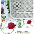 thumbnail image 3 of Floral Bath Mat, Leaf Bathroom Rugs, Flower Bath Rugs, 24''''X16'''', Super Soft and Absorbent Shaggy Plush Green Bath Rugs, Memory Non-Slip., 3 of 6