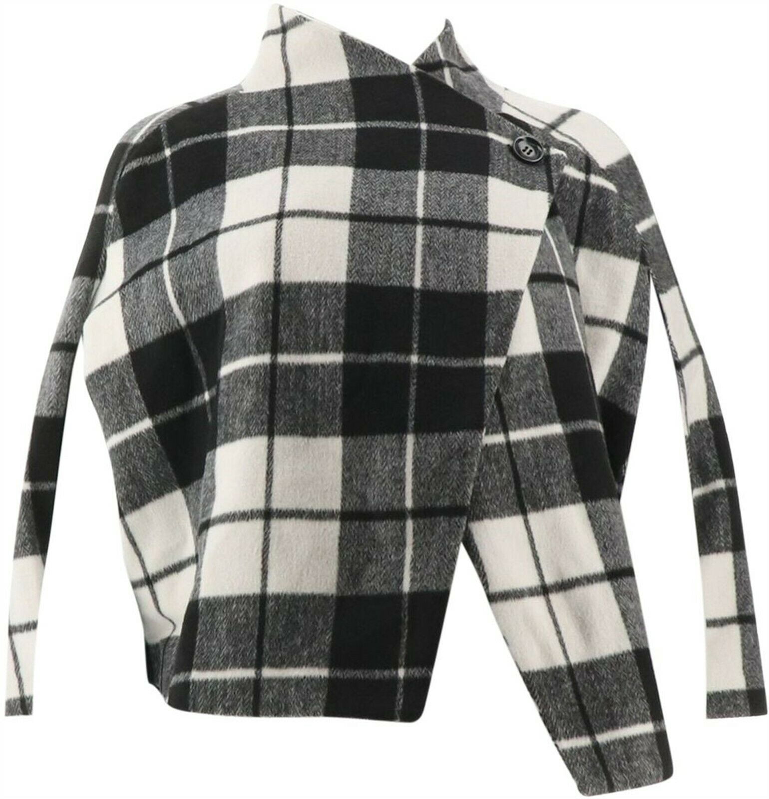 Lisa Rinna Collection Plaid Capelet 