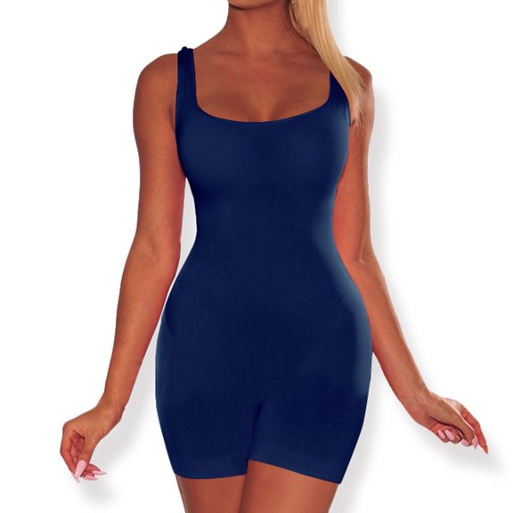 WZXFASHION Backless Seamless Bodysuit Shapewear Tummy Control Jumpsuit for Low Back Dresses B M