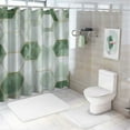 thumbnail image 7 of PRATYUS Sage Green Modern Shower Curtain for Bathroom, Geometric Art Decor Waterproof Bath Curtain, Abstract Fabric Shower Curtain Sets for Home Decor 36x72, 7 of 7