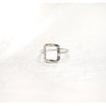 LD DESIGNS Open Rectangle Ring, Geometric Hammered Open Band ...