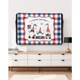 thumbnail image 5 of Independence Gnomes Star Outdoor TV Cover 48 to 50 Inch Weatherproof, Red Blue Plaid Buffalo Checker 600D Oxford TV Covers with Waterproof Zipper, Outside Flat TV Screen Protector 48"Wx30"Hx4.5"D, 5 of 7