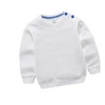 thumbnail image 2 of Uxgjfwu Baby Sweatshirt Boys Girls Hoodies Plain Print Long Sleeve Sweater Pullover Outerwear Sizes 1T,White, 2 of 5