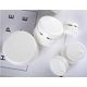 thumbnail image 5 of Paquete de 6 botellas de tarro redondas de plástico blanco vacías de 100 ml con revestimientos y tapas de rosca, tarros de cosméticos rellenables, 5 of 5