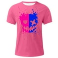thumbnail image 4 of T-Shirts à Col Rond pour Hommes Séchage Rapide Imprimé Polyester, Coupe 3D Col Rond Haut Athlétique pour Gym, Course, Cyclisme & Décontracté, 4 of 4