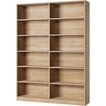 thumbnail image 7 of Bookshelf and Bookcase, 6-Tier Double Wide Bookshelves,Freestanding Display Storage Shelves, Tall Bookcases for Home Decor Bedroom, Living Room, Home Office,White, 7 of 7