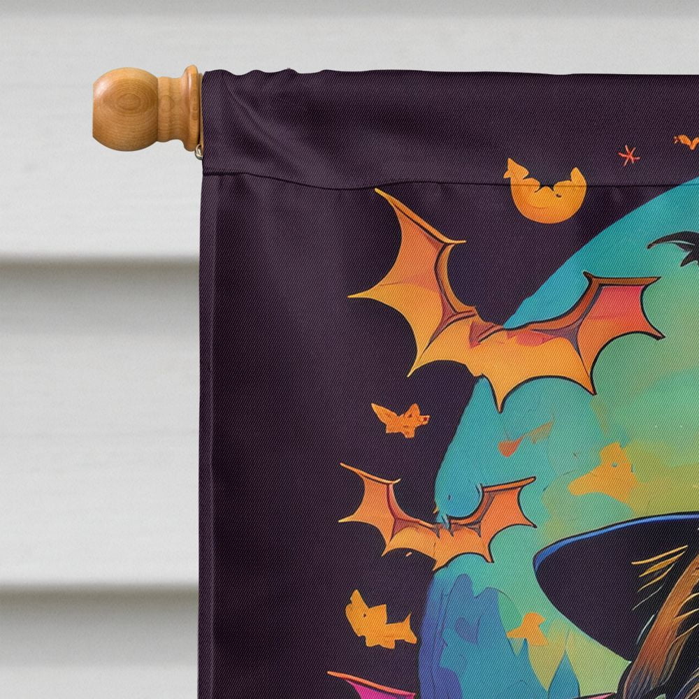 Halloween Cairn Terrier Dog House Flag 28x40IN Double-Sided Polyester Decorative Sleeve Pole Flag for Outdoor Home Garden