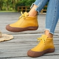thumbnail image 6 of Roncen Women's Winter Casual Ankle Boots - Round Toe Lace-Up Flat Shoes with Soft Sole and Solid Color Design for Comfortable All-Day Wear, 6 of 7