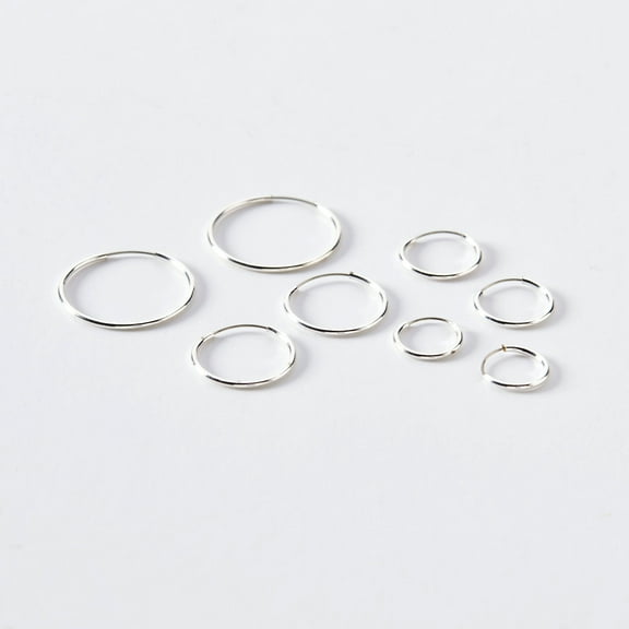 Claire's Classic Silver Gradual Hoop Earrings, 4-Pairs