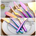 thumbnail image 7 of ReaNea Cheese Knife Set Stainless Steel 5 Pack Cheese Knives, Cheese Spreader (Rainbow), 7 of 7