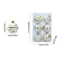 thumbnail image 3 of Christmas Balls, 6pcs Shatterproof Ornaments Set Red and White Striped Plastic Hanging Decorations for Christmas Tree Holiday Party Scene Decor 2025, 3 of 6
