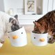 thumbnail image 5 of El cuenco elevado para gatos previene los vómitos y protege la columna cervical de la mascota, cerámica, linda forma de pollito, 5 of 5