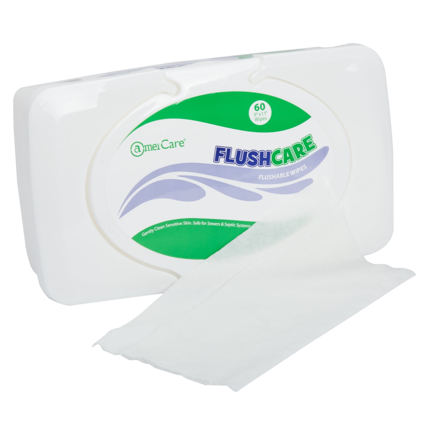 AmerCare 9 Inch x 11 Inch Spunlace Personal Care Wipes, Case of 540