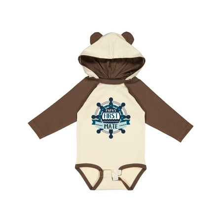 

Inktastic Papa s First Mate Gift Baby Boy or Baby Girl Long Sleeve Bodysuit