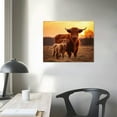 thumbnail image 3 of Nawypu Highland Cow Wall Decor Cute Fluffy Cow Cattle Pictures Wall Art Farmhouse Longhorn Animal Canvas Print Painting Framed Modern Home Artwork Decorations For Bedroom Bathroom Office Kitche, 3 of 4