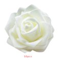 thumbnail image 4 of pitrice Pack of 50 Artificial Bionic Flowers PE Foam Simulation Roses Fake Flower Decorations Wedding Party Engagement Presents Cream White, 4 of 8