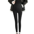 thumbnail image 1 of Gibobby Leggings Translúcido Mujer Mujeres Tallas granparas Terciopelo Engrosamiento Ropa maternidad Pantalones vientre Noveno pantalones Pantalones cuero falso Leggings embarazadas（Negro， XL), 1 of 5