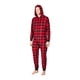 thumbnail image 4 of Disfraz de Onesies Sleephero para adulto para Halloween, pijama rojo a cuadros, 4 of 6
