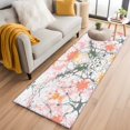 thumbnail image 2 of Sputtering Effect Runner Rugs 2x6 ft Pink Orange Marble Watercolor Texture Washable Hallway Rugs Non-Slip Floor Mats Absorbent Carpet Bedside Runners for Bedroom Kitchen Bathroom Laundry Room, 2 of 9