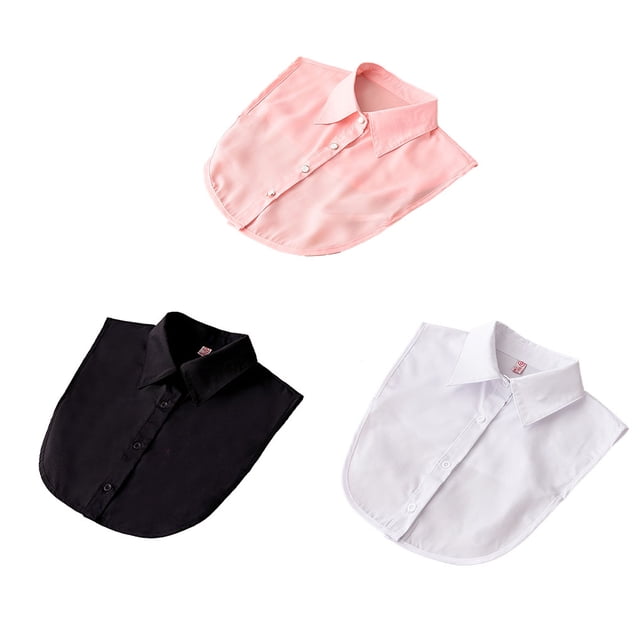 Wweixi 3 Pcs Col Blanc Uni Chemise Confortable Habillage Hommes 1Ensemble