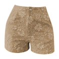 thumbnail image 2 of Endives Women's Dress Short Elegant Print Textured High Waist Straight Leg Shorts Business Casual Outfits for Women, 2 of 5
