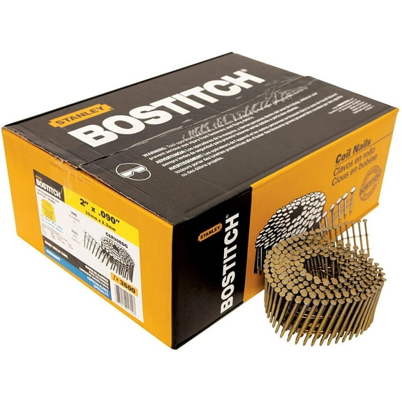 Bostitch Collated Siding Nails C6R90BDG - Thickcoat Finish, 0.092 In Gauge - Multicolor