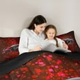 thumbnail image 4 of Feelyou Sports Car Lover Bedding Comforter Set 7 Pieces for Boy, Red Honeycomb Abstract Full Bedding Set, Racing Car Theme Reversible Fitted Sheet Flat Sheet, Super Cozy Room Decor, 4 of 8