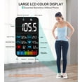thumbnail image 2 of ABLEGRID Body Fat Scale, Smart Digital Scale for Body Weight and Fat, Large LED Display, Rechargeable Weight Scale with 16 Body Composition Metrics BMI, Heart Rate, Baby Mode, 400lb, White, 2 of 7
