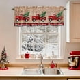 thumbnail image 2 of Valances for Windows Merry Christmas Rod Pocket Cafe Window Treatments Valance Curtains for Kitchen Bathroom Laundry Basement Windows 60"x14", 2 of 7