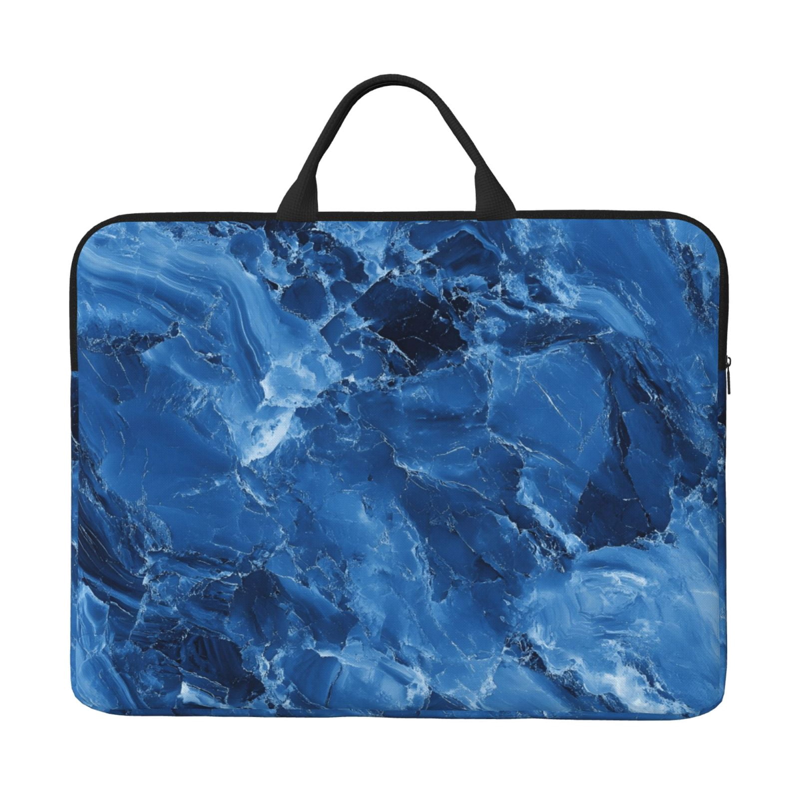 Laptop Sleeve Bag For Women Men 14inch Waterproof Durable Protective Computer Carrying Cover Handle Laptop Case Bag Royalblue Marble_3