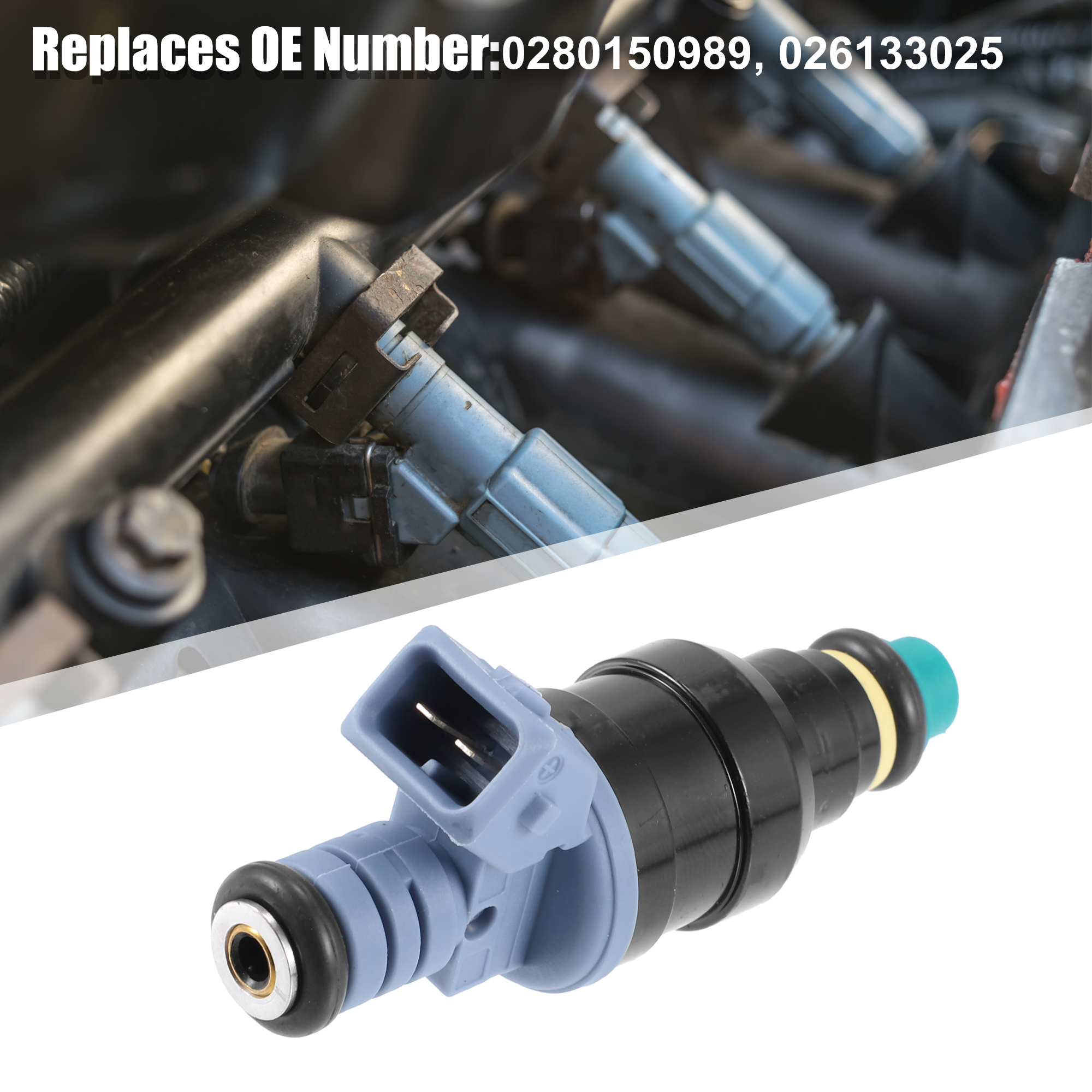 Unique Bargains 4pcs 0280150989 Car Fuel Injector for Volvo 740 