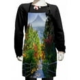 thumbnail image 1 of Nature Kids Apron, Stairway to Mt. Hill Hillyoshida Japan Tourist Attractions Landmark Scene Picture, Boys Girls Apron Bib with Adjustable Ties for Cooking Baking Painting, Green Grey, by Ambesonne, 1 of 2