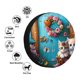 thumbnail image 4 of Balery Whimsical Cats and Flowers Scene Cubiertas para Neumáticos - Protector Resistente para Neumáticos de Camioneta, SUV, Remolque, Camper y RV-14 inch, 4 of 6
