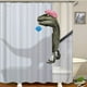 thumbnail image 5 of Cortina de ducha divertida, cortina de baño con gancho, cortina de ducha de tela de baño de dibujos animados para niños, 5 of 5