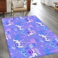 thumbnail image 2 of Area Rugs 2.7'x5', Cute Camels Carpet for Living Room Bedroom Dining Room, Desert Animals Houses Palm Trees Fantasy Purple Throw Kitchen Rugs Non Slip Washable Rectangle Indoor Outdoor Rugs, 2 of 8