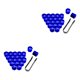 thumbnail image 1 of Sidaley Paquete de 20 tapas de tuercas de rueda de coche tapa de tornillo de buje 17-21mm llantas plateadas azul 17mm chapado azul 19 mm 2piezas, 1 of 6