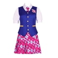 thumbnail image 1 of Conjunto De Uniforme Escolar Abrigo de mujer Camisa Chaleco Falda Ropa de Halloween Slim Fit Traje de festival plisado Ygjytge L Azul para Mujer, 1 of 9